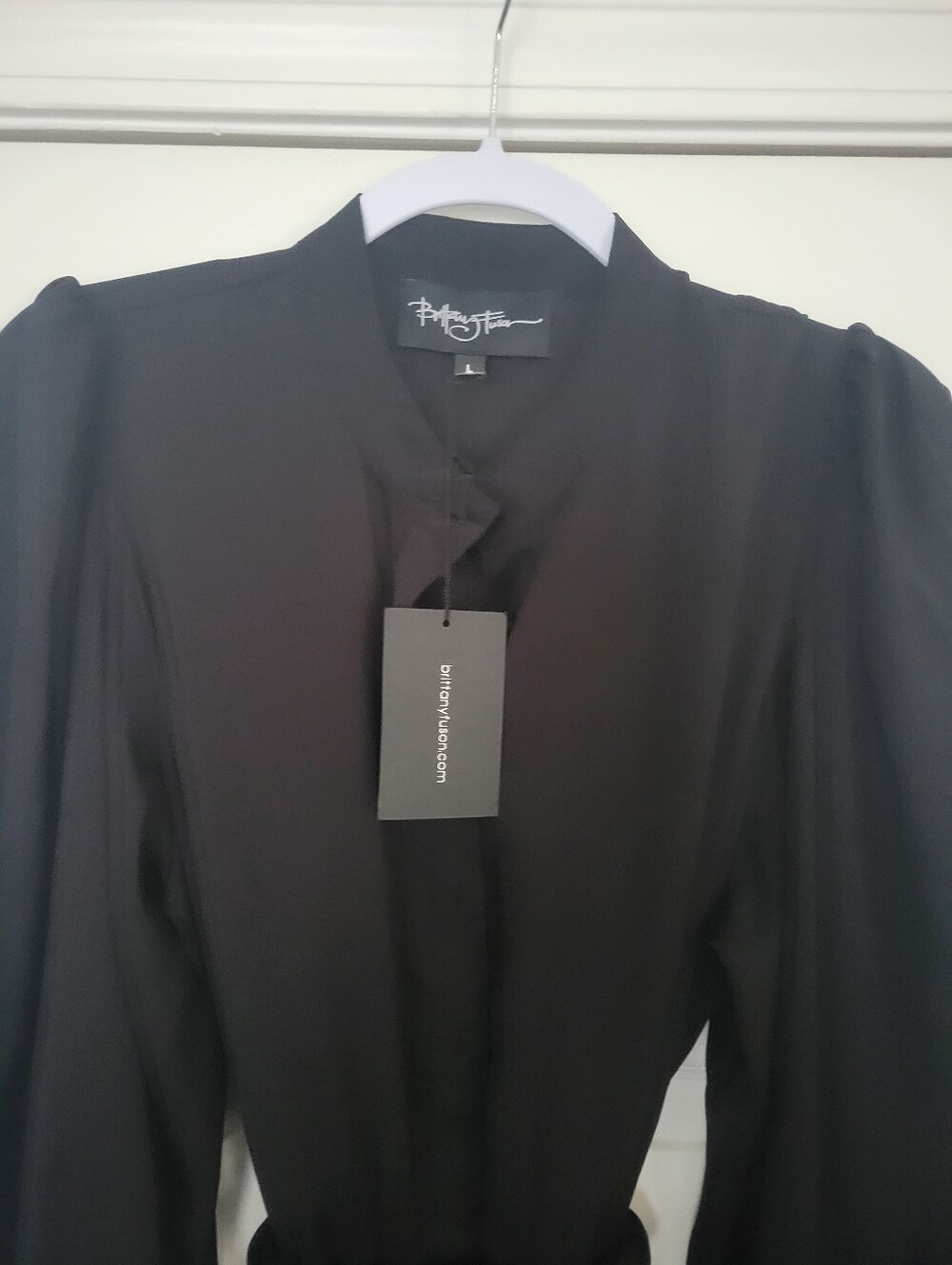 Beatiful Black Brittany Fusion Dress NWT Size L